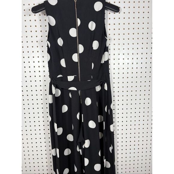 Karl Lagerfeld tie around waist polka dot jumpsuit size 2 - Picture 2 of 10